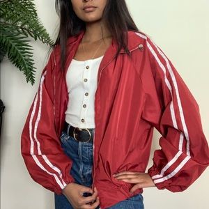 Red Balloon Striped Windbreaker